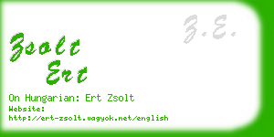 zsolt ert business card